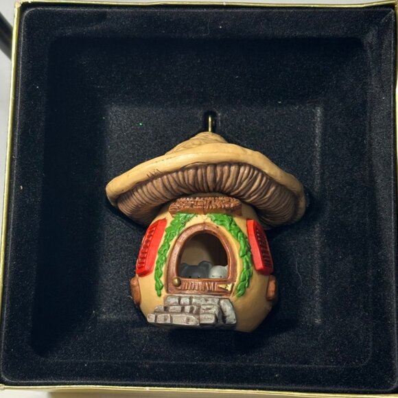 Hallmark Animal Home Christmas Ornament 1978 Mice in Mushroom Tree Whimsical - Picture 1 of 8